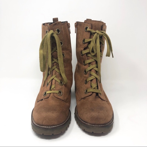 Dr. Scholl’s Ranger Combat Boots Faux Suede Sz 7.5 - Picture 3 of 8